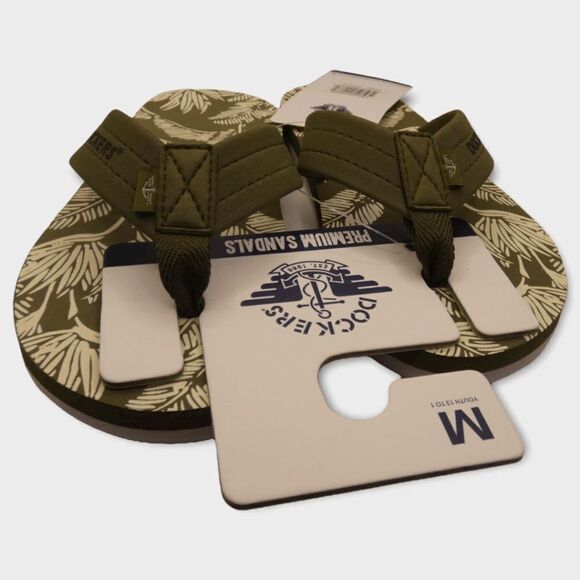 Docker's Premium Kids Palm Print Green Sandals M 13/1 - Picture 8 of 8